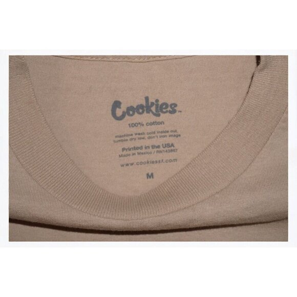 Cookies World Wide Beige Graphic T-Shirt - Size Medium - Picture 9 of 12